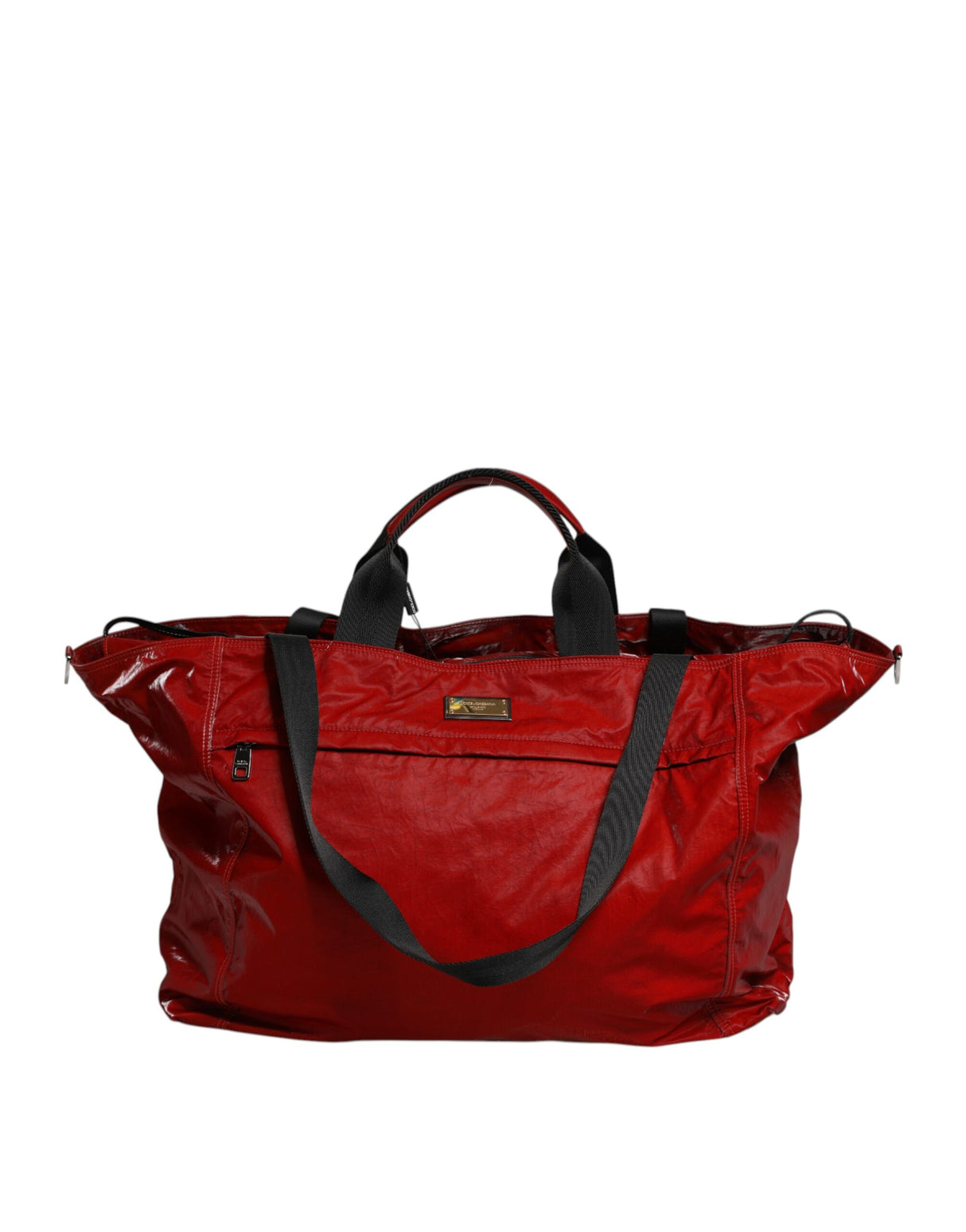 Dolce & Gabbana Red Nylon Hand Shoulder Duffel Travel Bag
