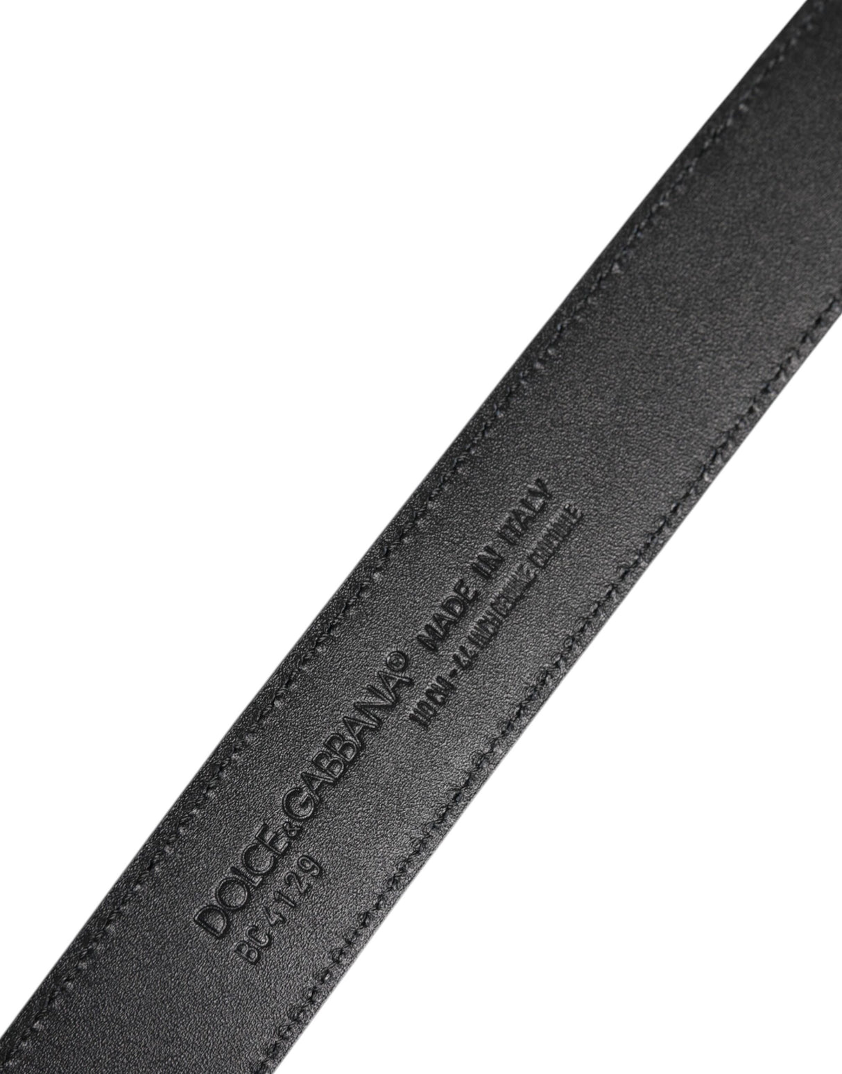 Dolce & Gabbana Black Leather Classic Metal DG Buckle Belt