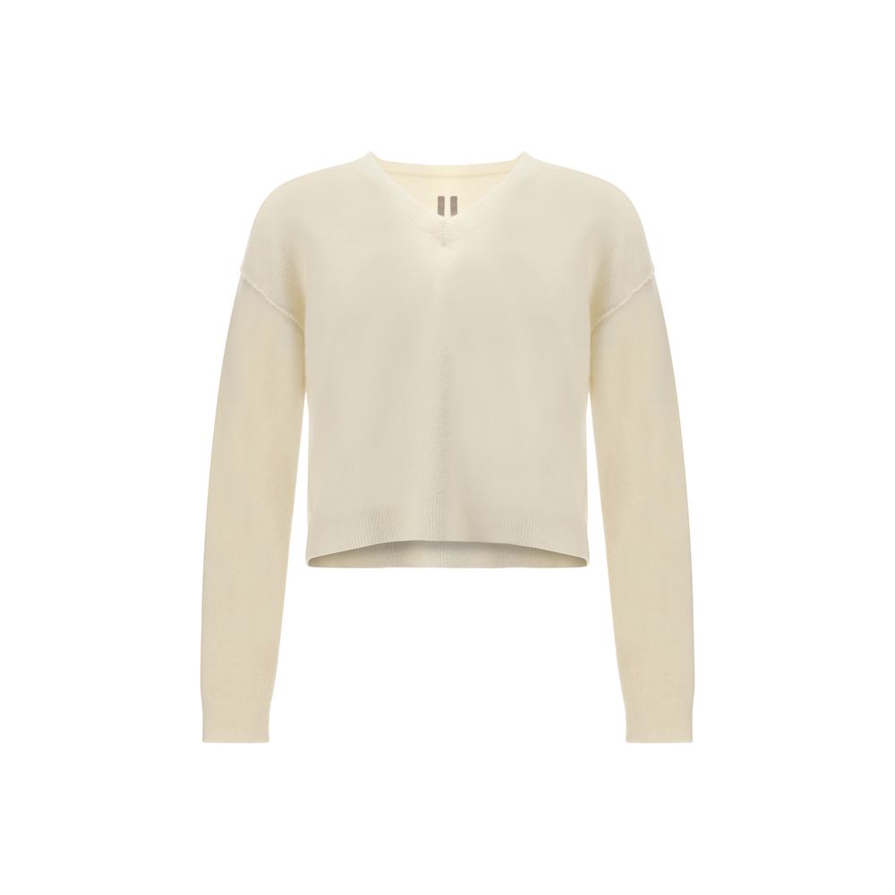 Rick Owens White Alpaca Vicugna Pacos Sweatshirt