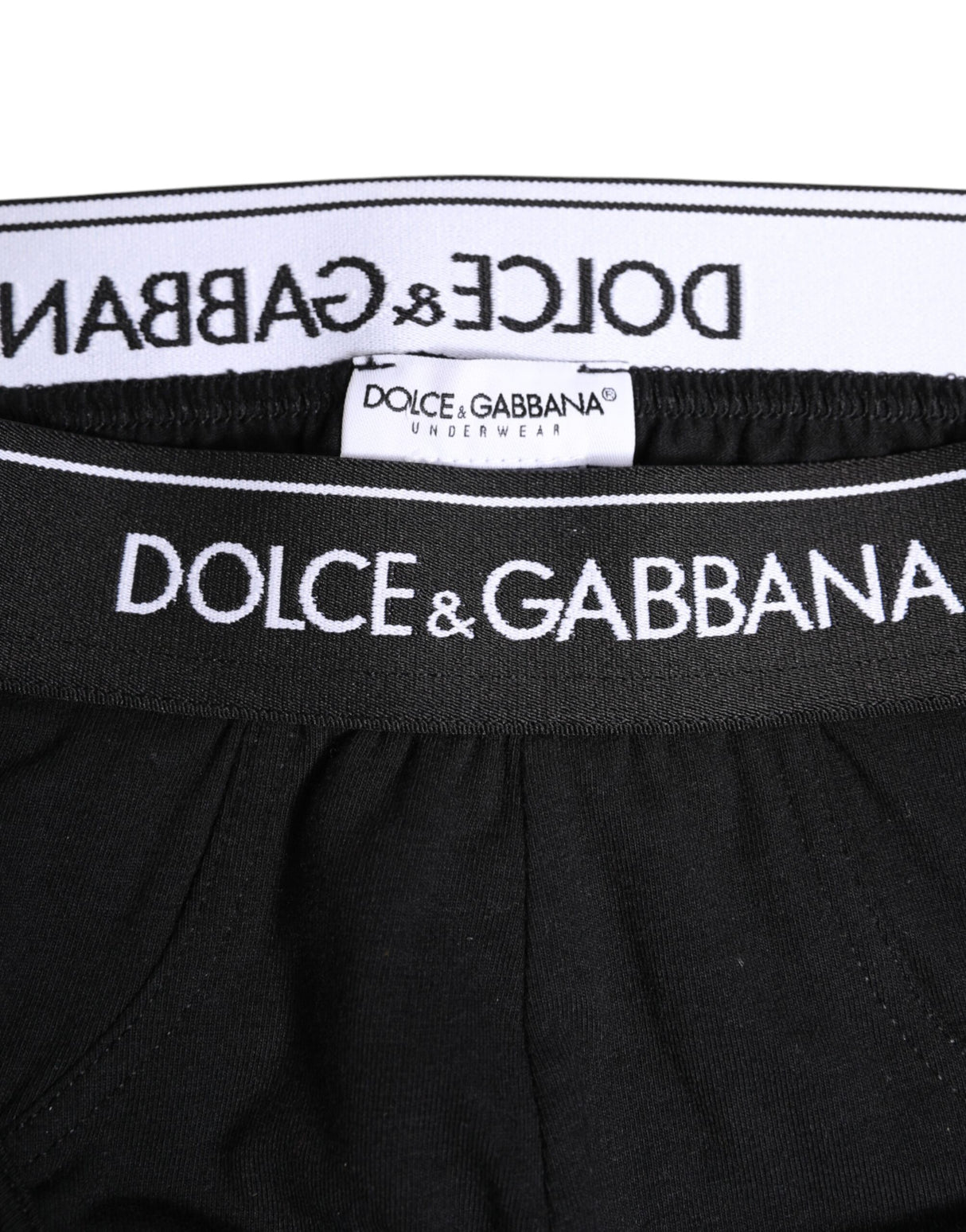 Dolce & Gabbana Black Cotton Stretch Regular Brief Underwear