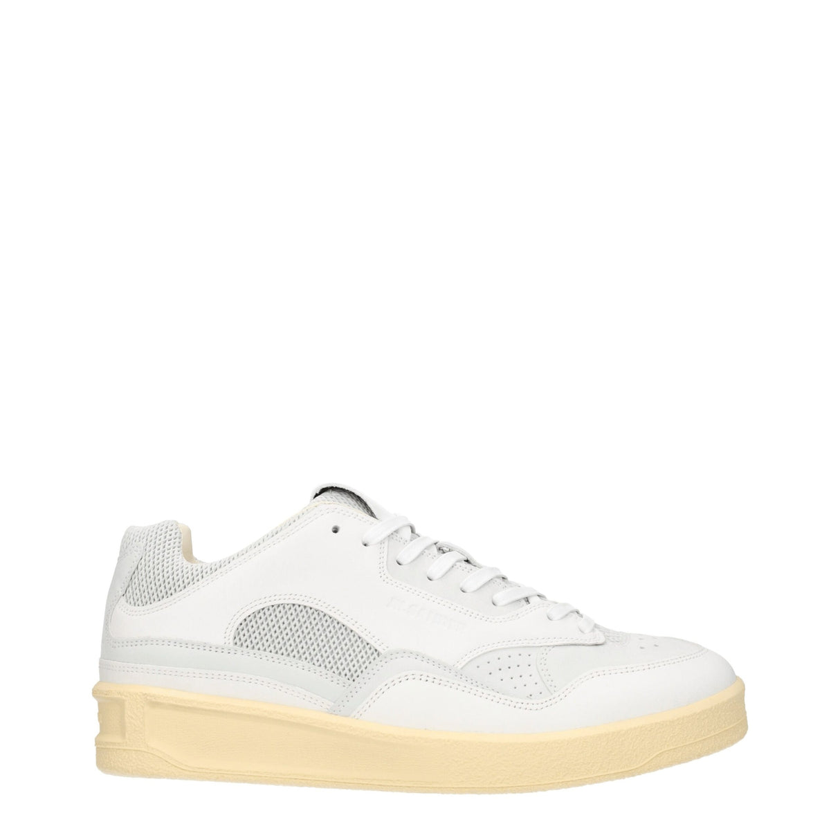 Jil Sander White Leather Low Top Sneakers
