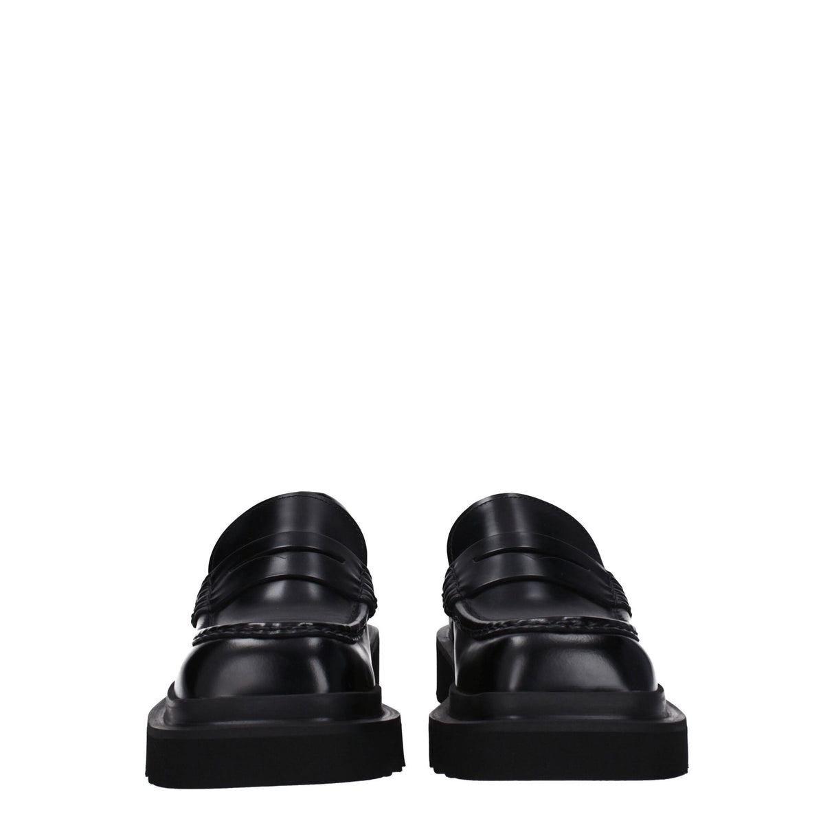 Dolce & Gabbana Black Leather Slip-On Loafers