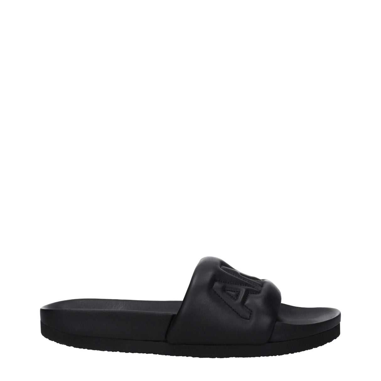 Ambush Black Leather Slippers