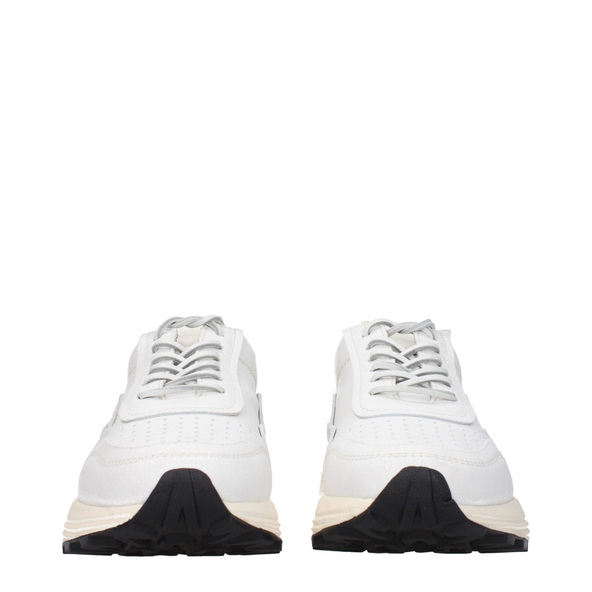 Buttero White Leather Chunky Sneakers
