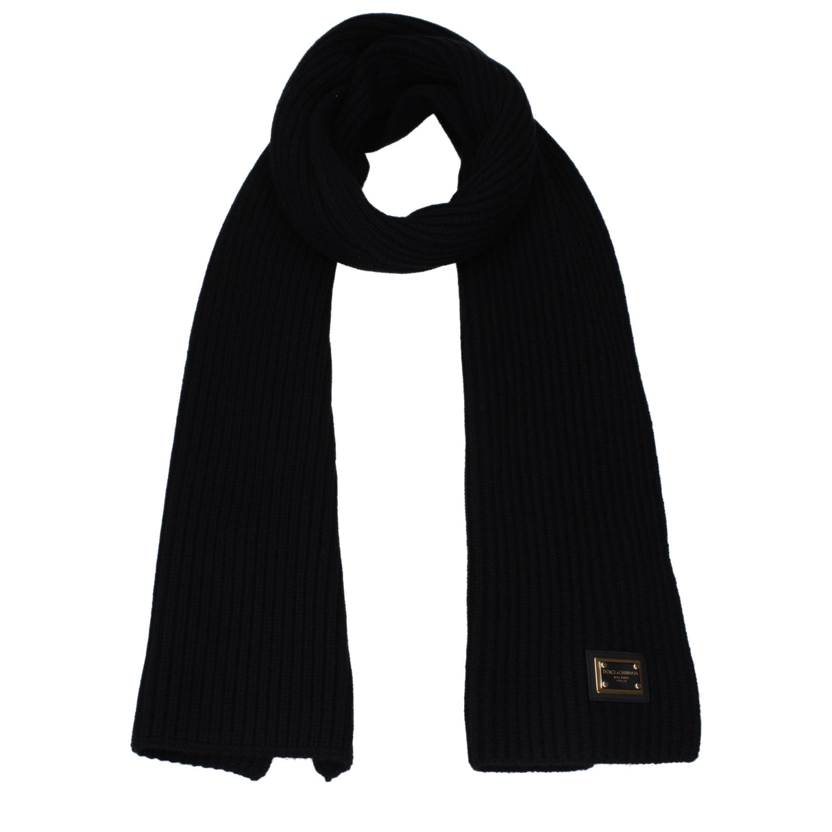 Dolce & Gabbana Black Cashmere Scarf