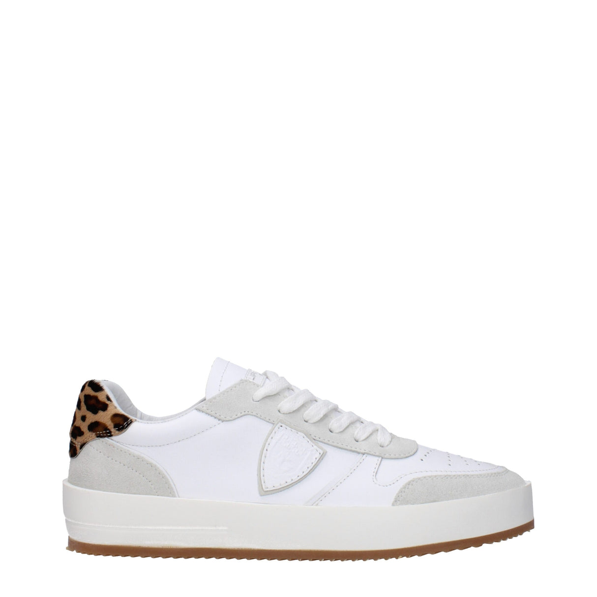 Philippe Model White Leather Low Top Sneakers