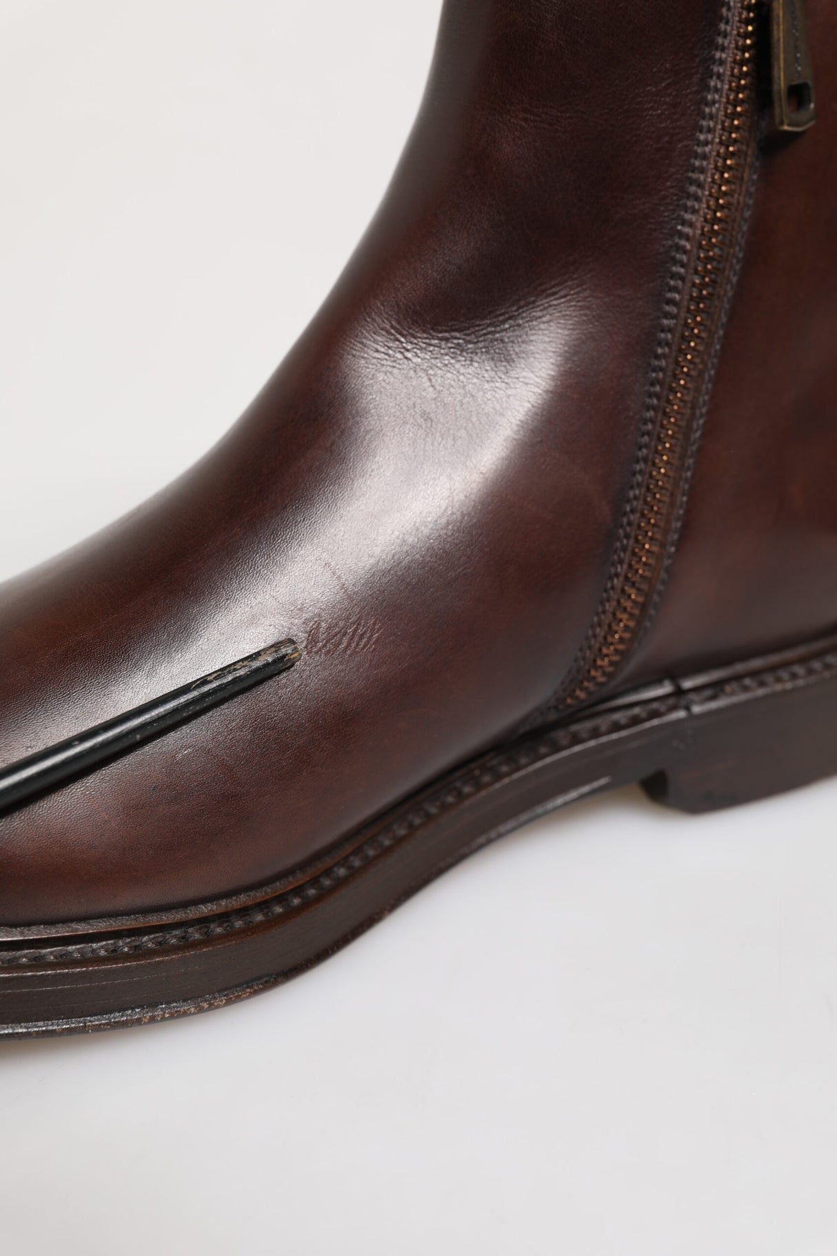 Dolce & Gabbana Brown Chelsea Leather Mid Calf Boots Shoes