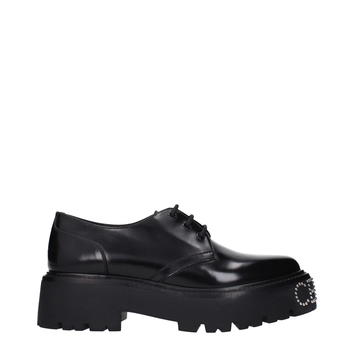 Celine Black Leather Oxfords And Derbies