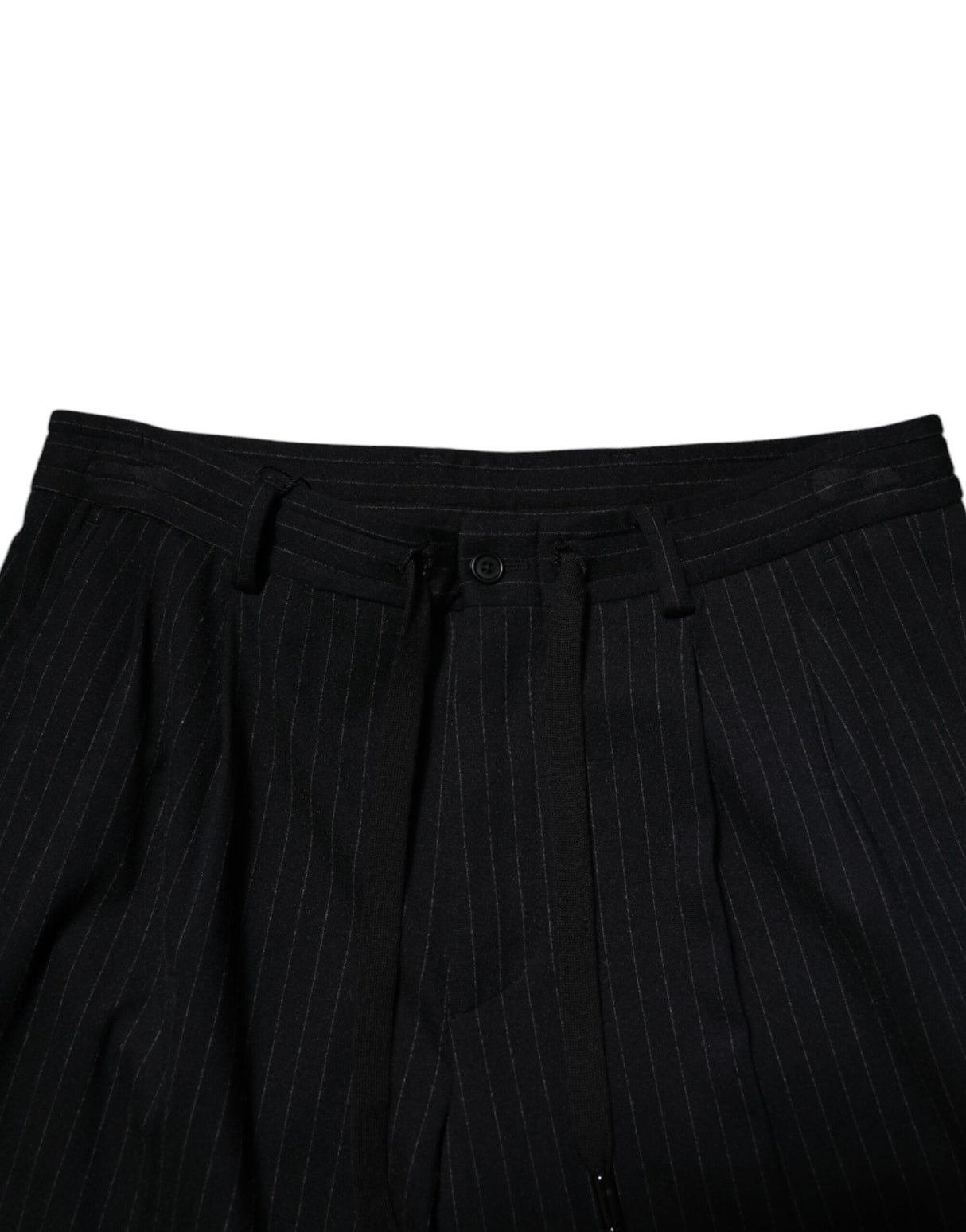 Dolce & Gabbana Black Stripes Viscose Skinny Dress Men Pants