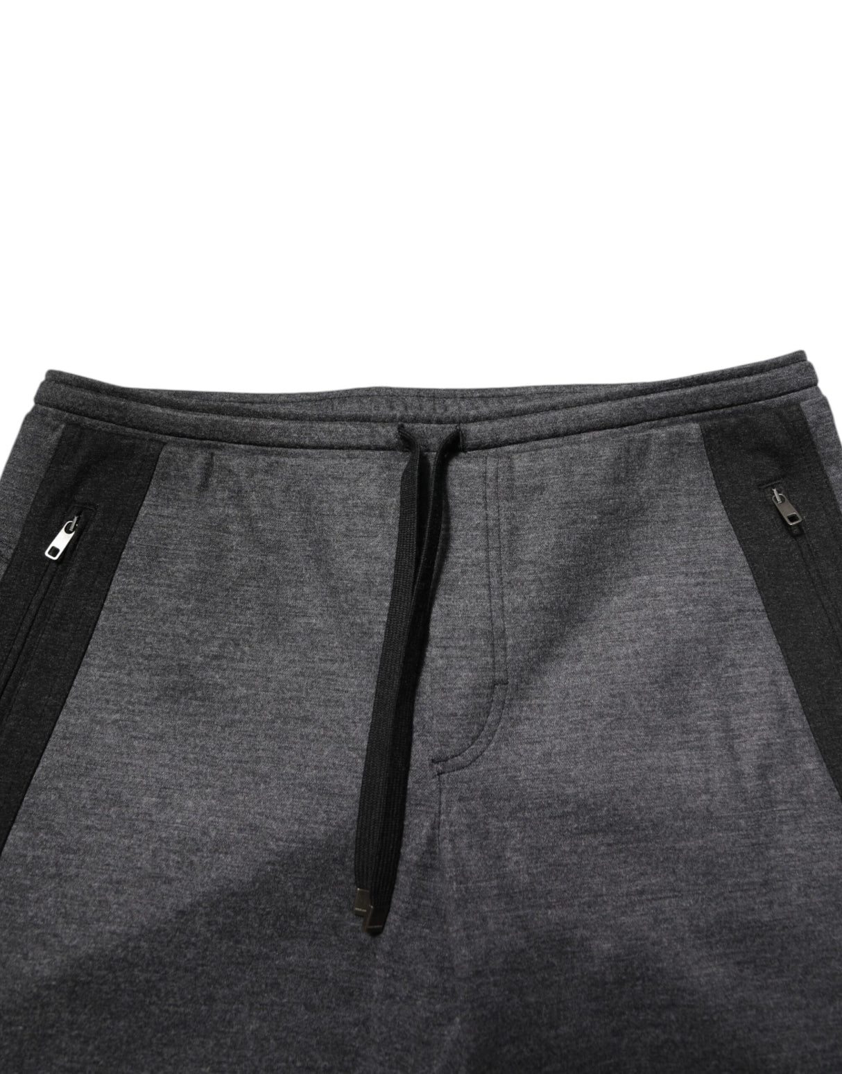 Dolce & Gabbana Gray Black Wool Blend Jogger Sweatpants Pants
