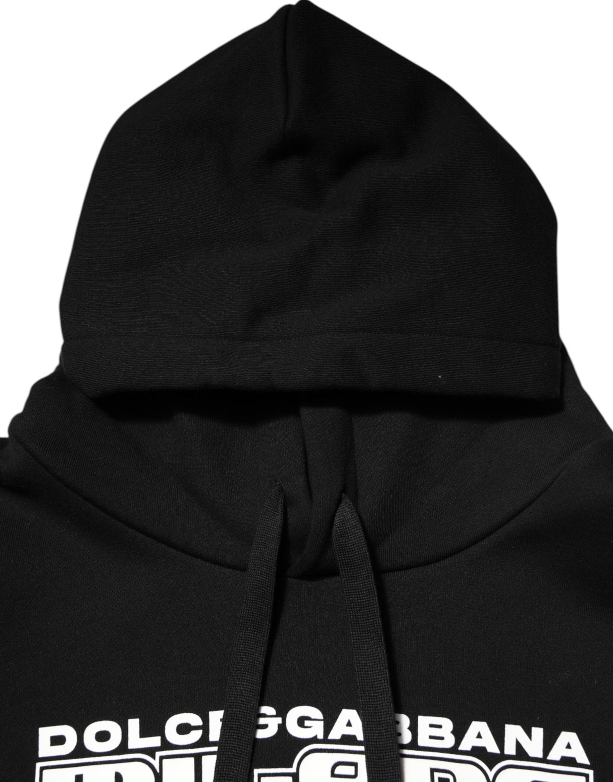 Dolce & Gabbana Black Cotton DG Milano Logo Print Hoodie Sweater