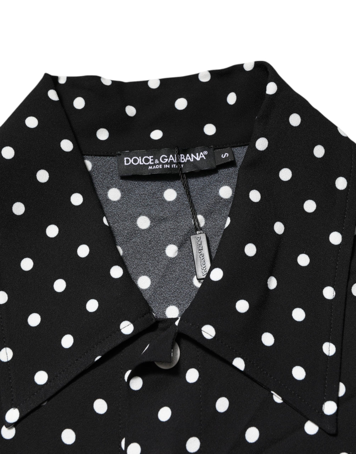 Dolce & Gabbana Black Polka Dot Short Sleeves Collared Polo T-shirt
