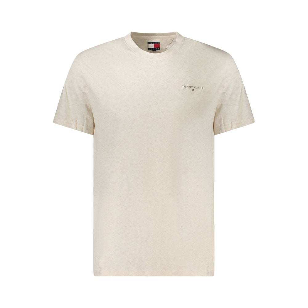 Tommy Hilfiger Beige Cotton Men T-Shirt