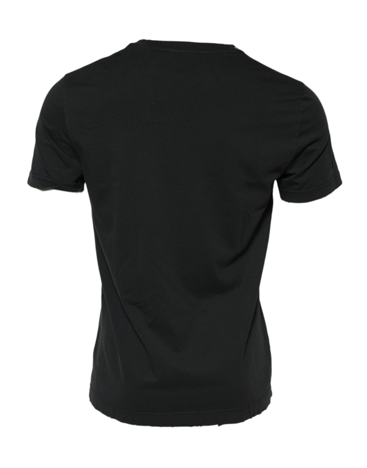Dolce & Gabbana Black DG Crew Devotion Cotton Crew Neck T-shirt