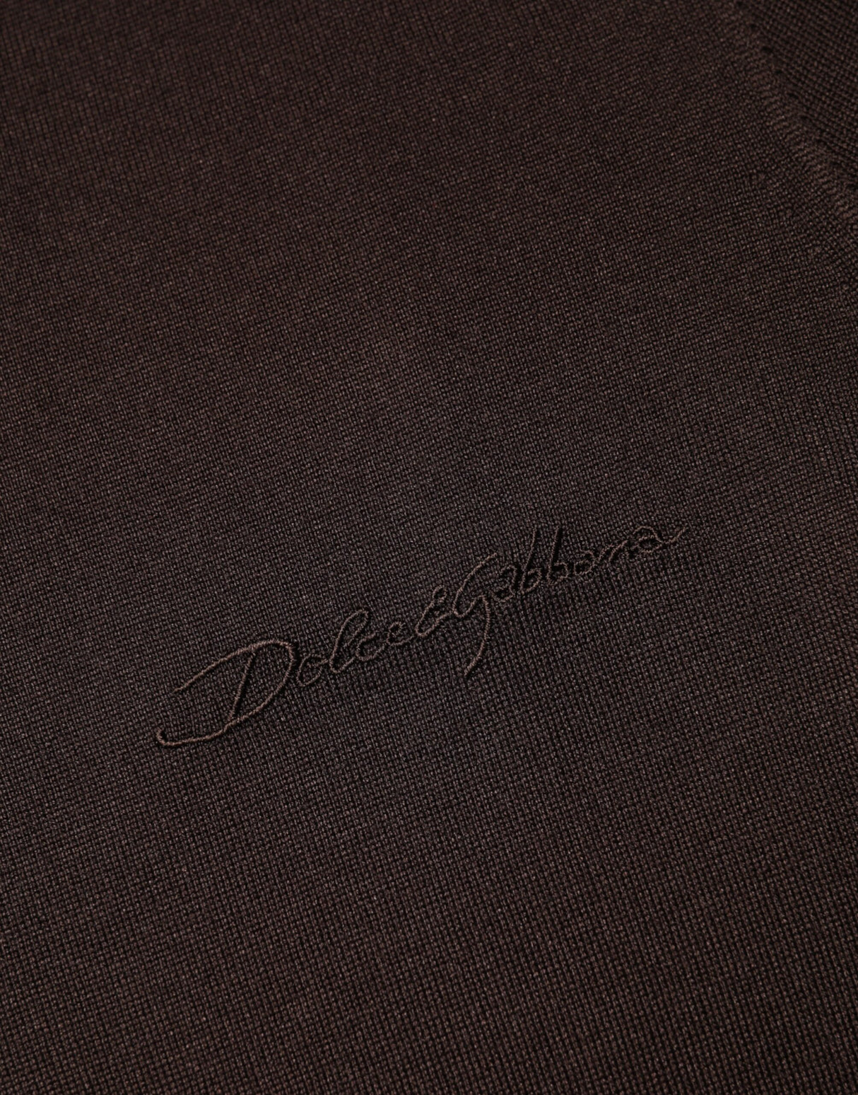 Dolce & Gabbana Brown Silk Crew Neck Short Sleeves T-shirt