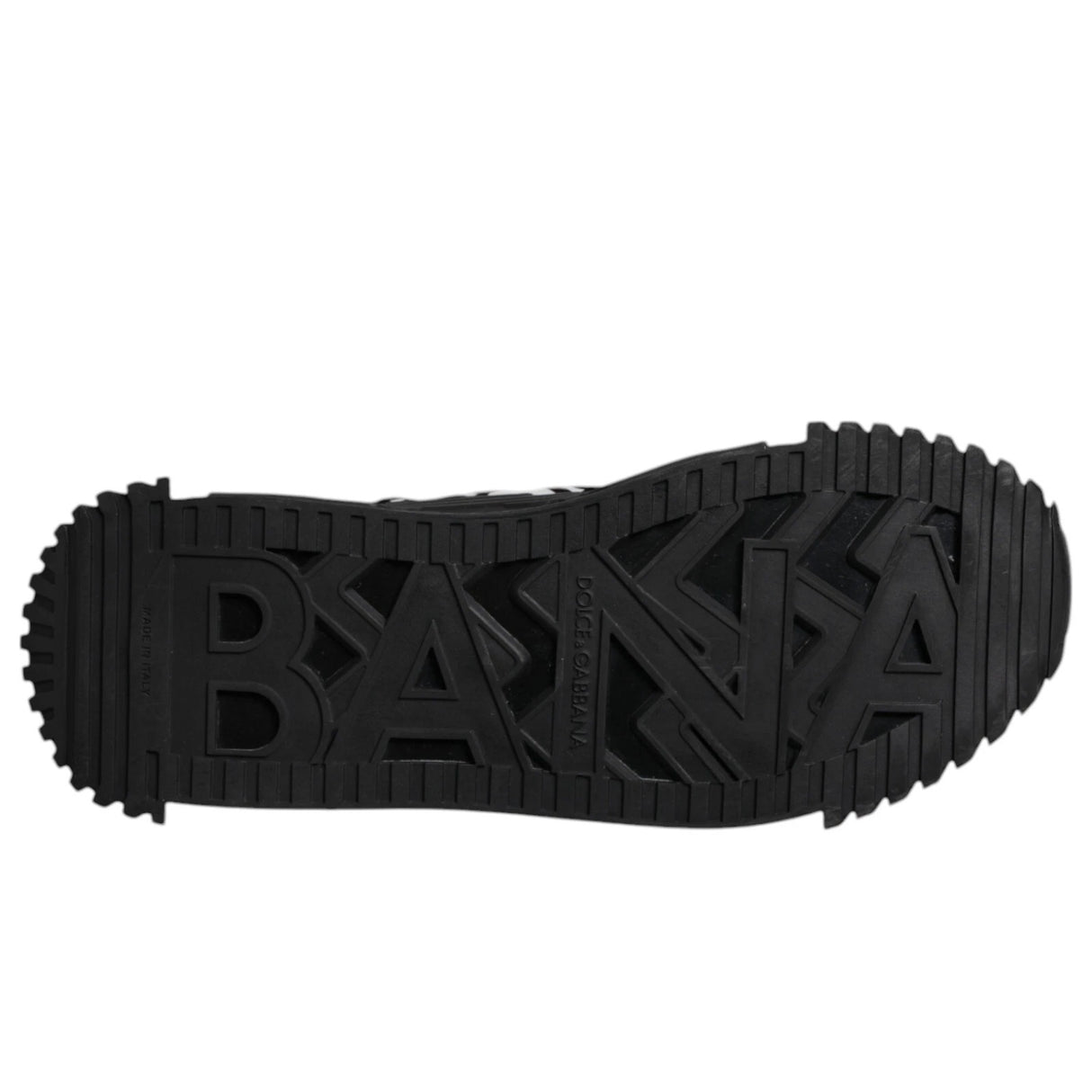 Dolce & Gabbana Black Logo Lace Up Low Top NS1 Sneakers