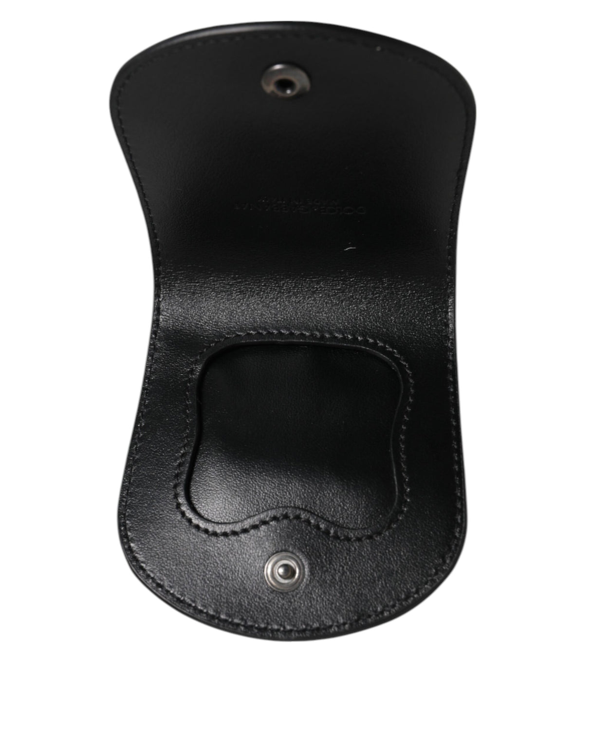 Dolce & Gabbana Black Exotic Skin Coin Condom Case Holder Pocket Wallet