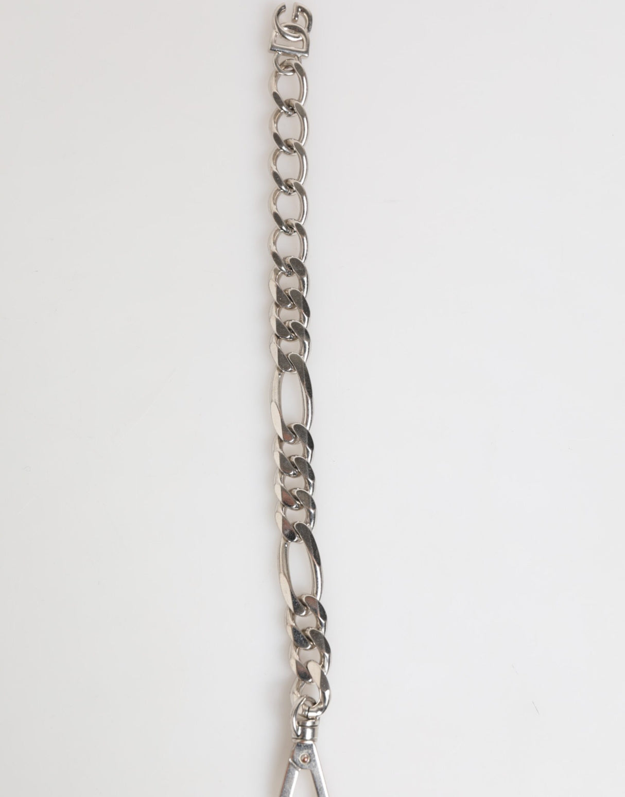 Dolce & Gabbana Silver Tone Brass Chain Lobster Clasp DG Logo Bracelet