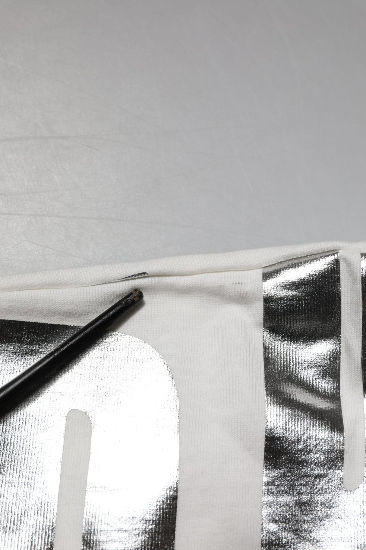 Dolce & Gabbana White Metallic Print Cotton CrewNeck T-shirt