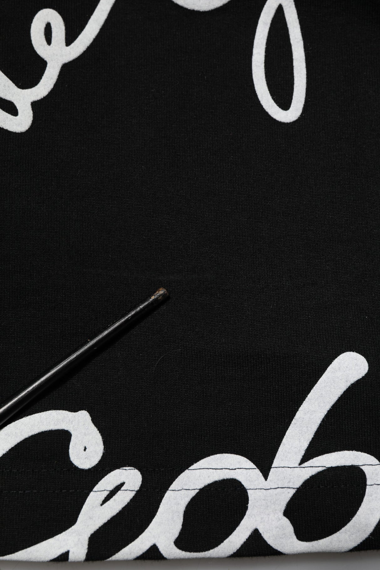 Dolce & Gabbana Black Logo Print Cotton Crew Neck T-shirt