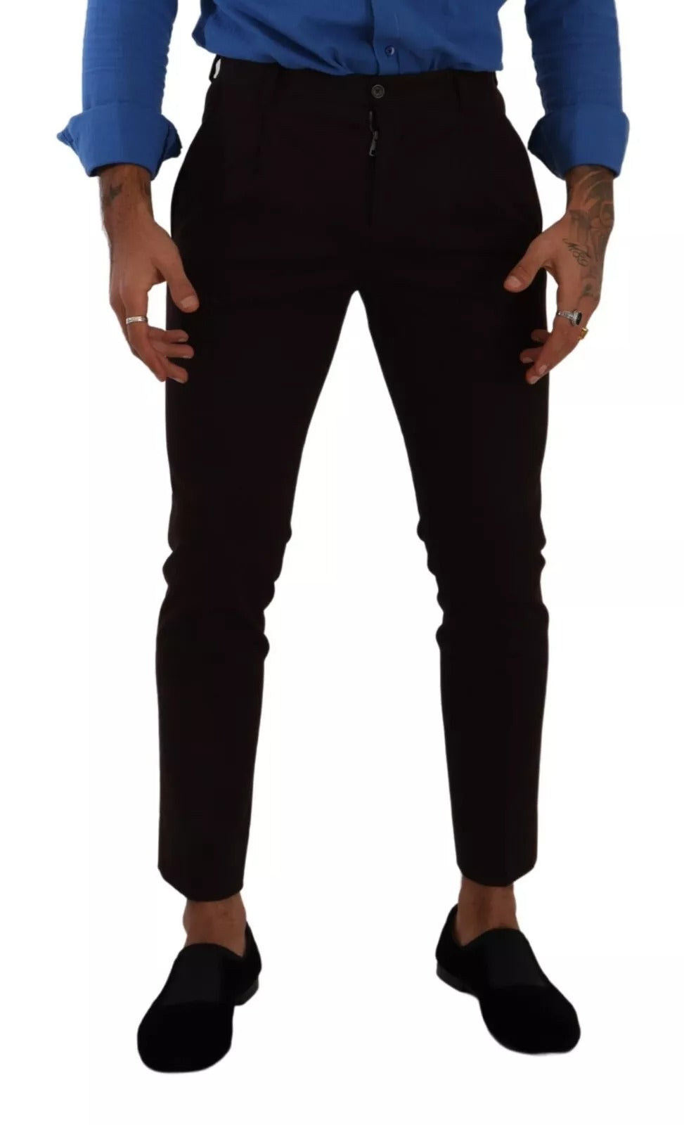 Dolce & Gabbana Bordeaux Cotton Stretch Skinny Trouser