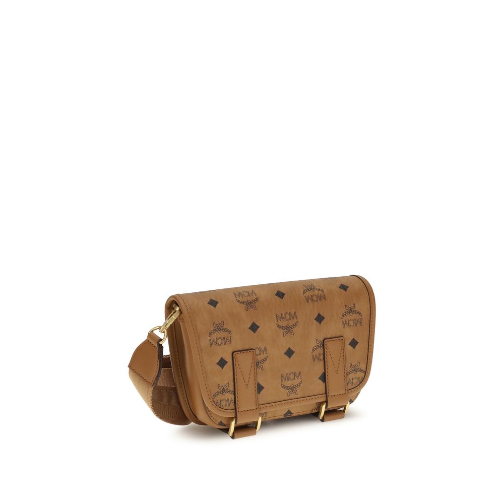 MCM Brown Polyethylene Shoulder Bag