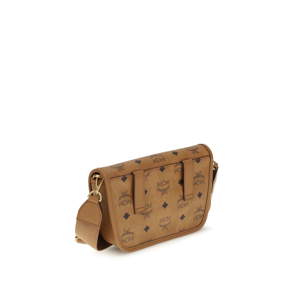 MCM Brown Polyethylene Shoulder Bag