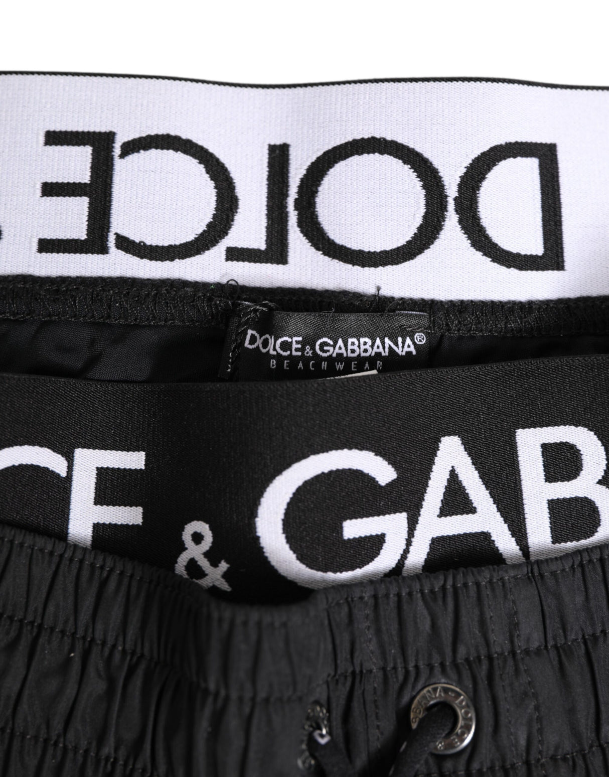 Dolce & Gabbana Black Drawstring Beachwear Men Shorts Swimwear