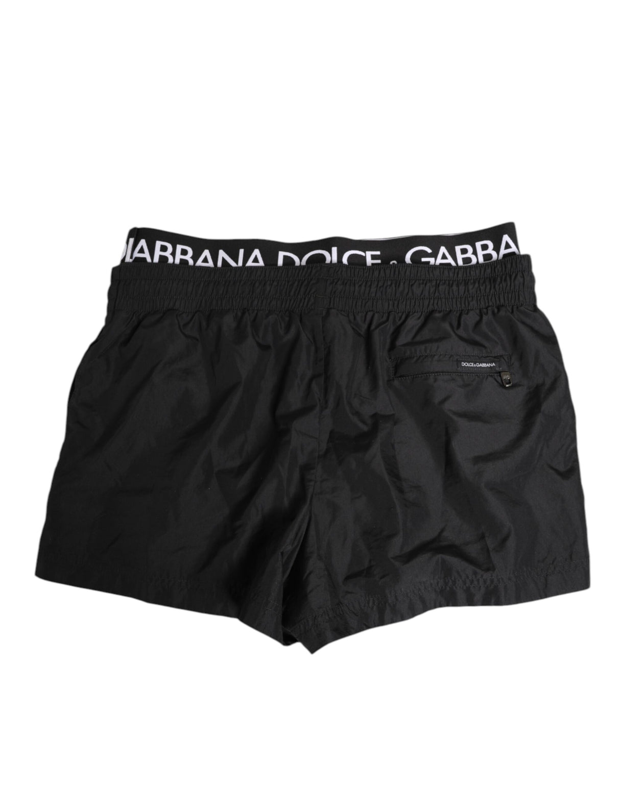 Dolce & Gabbana Black Drawstring Beachwear Men Shorts Swimwear