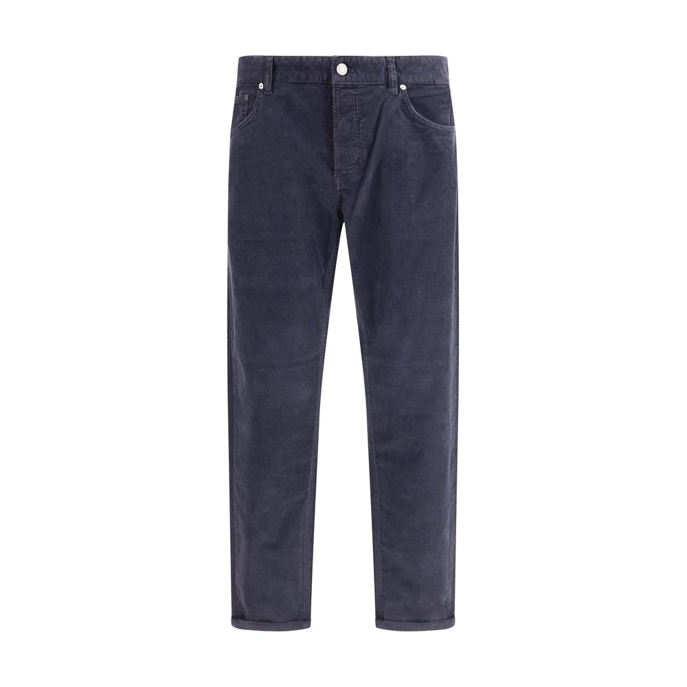 PT Torino Blue Cotton Casual Pants