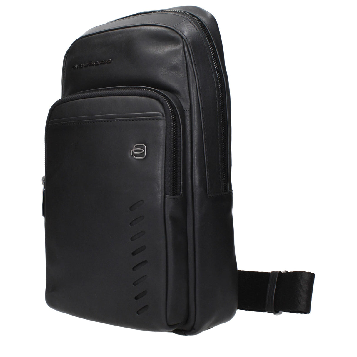 Piquadro Black Leather Crossbody Bag
