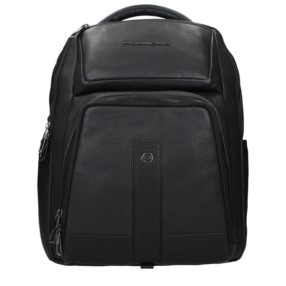 Piquadro Black Leather Backpack
