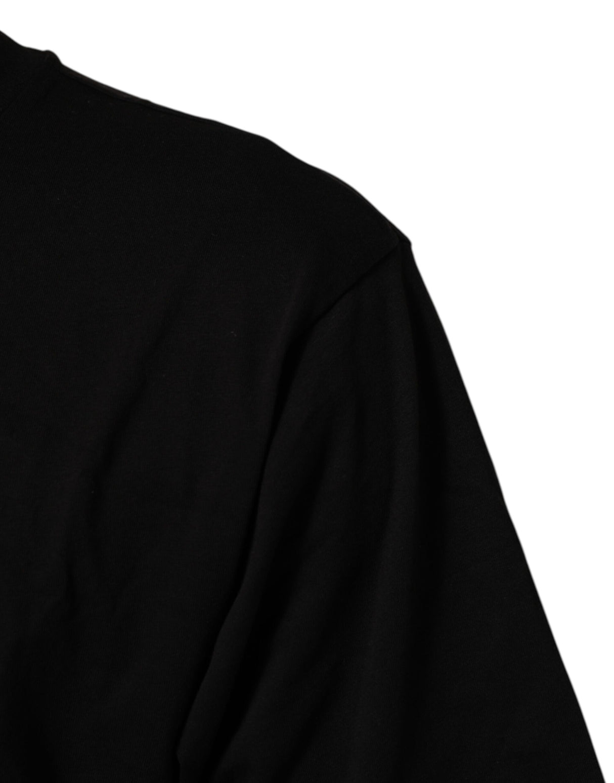 Dolce & Gabbana Black Logo Print Cotton Crew Neck T-shirt