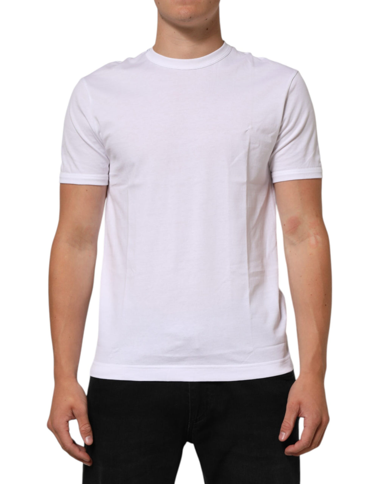 Dolce & Gabbana White Goodluck 2021 Cotton Crew Neck T-shirt