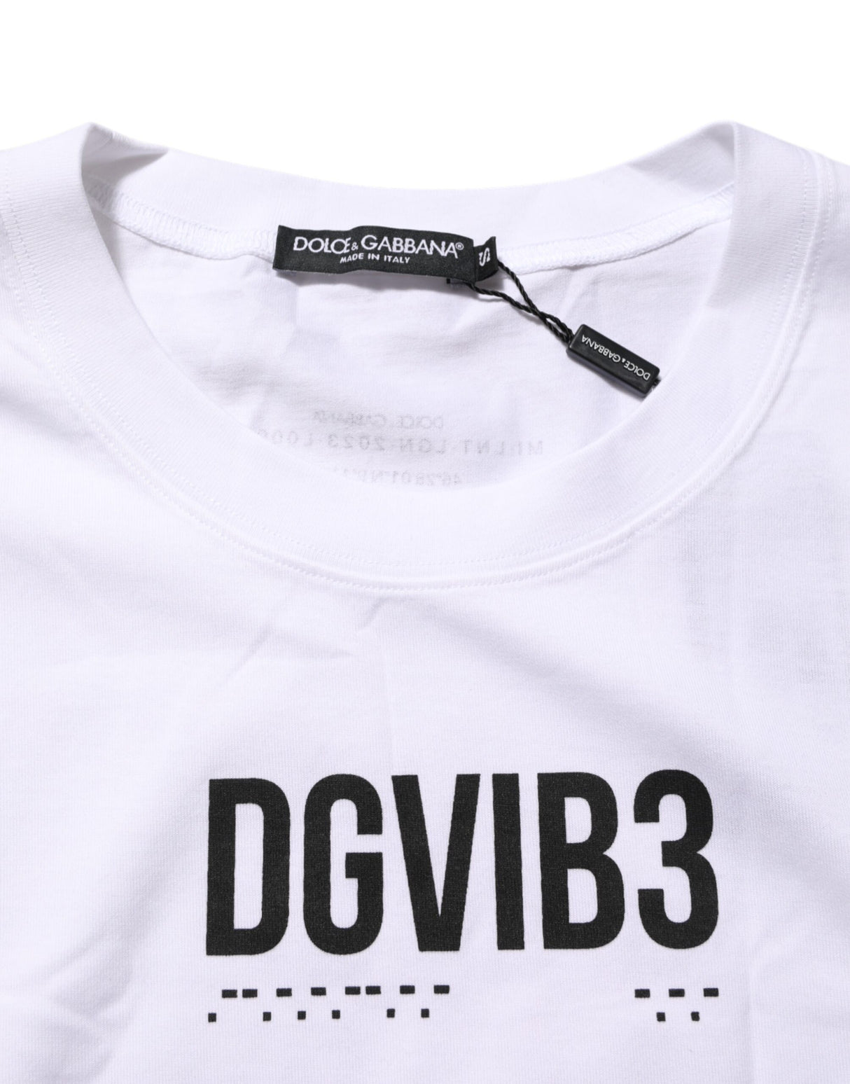 Dolce & Gabbana White Cotton Sleeveless Printed Tank T-shirt