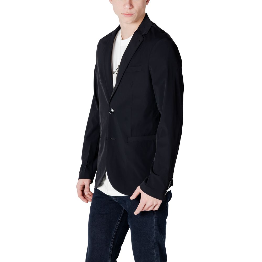 Armani Exchange Black Cotton Blazer