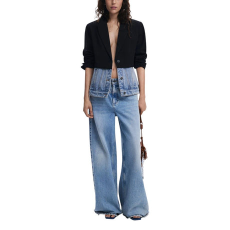 Desigual Black Cotton Blazer