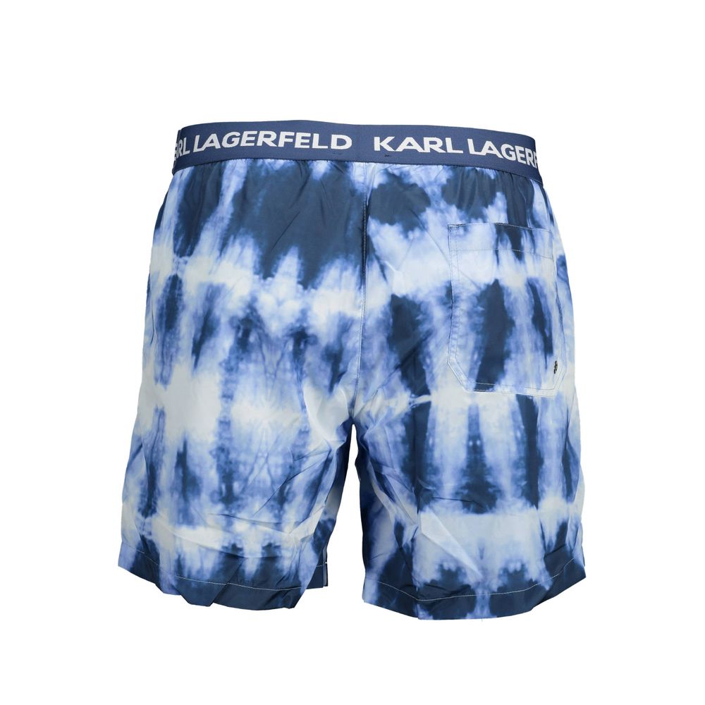 Karl Lagerfeld Azzurro Polyester Men's Swim Trunk
