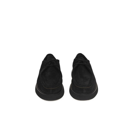 Cerruti 1881 Black Calfskin Men Derby Shoe