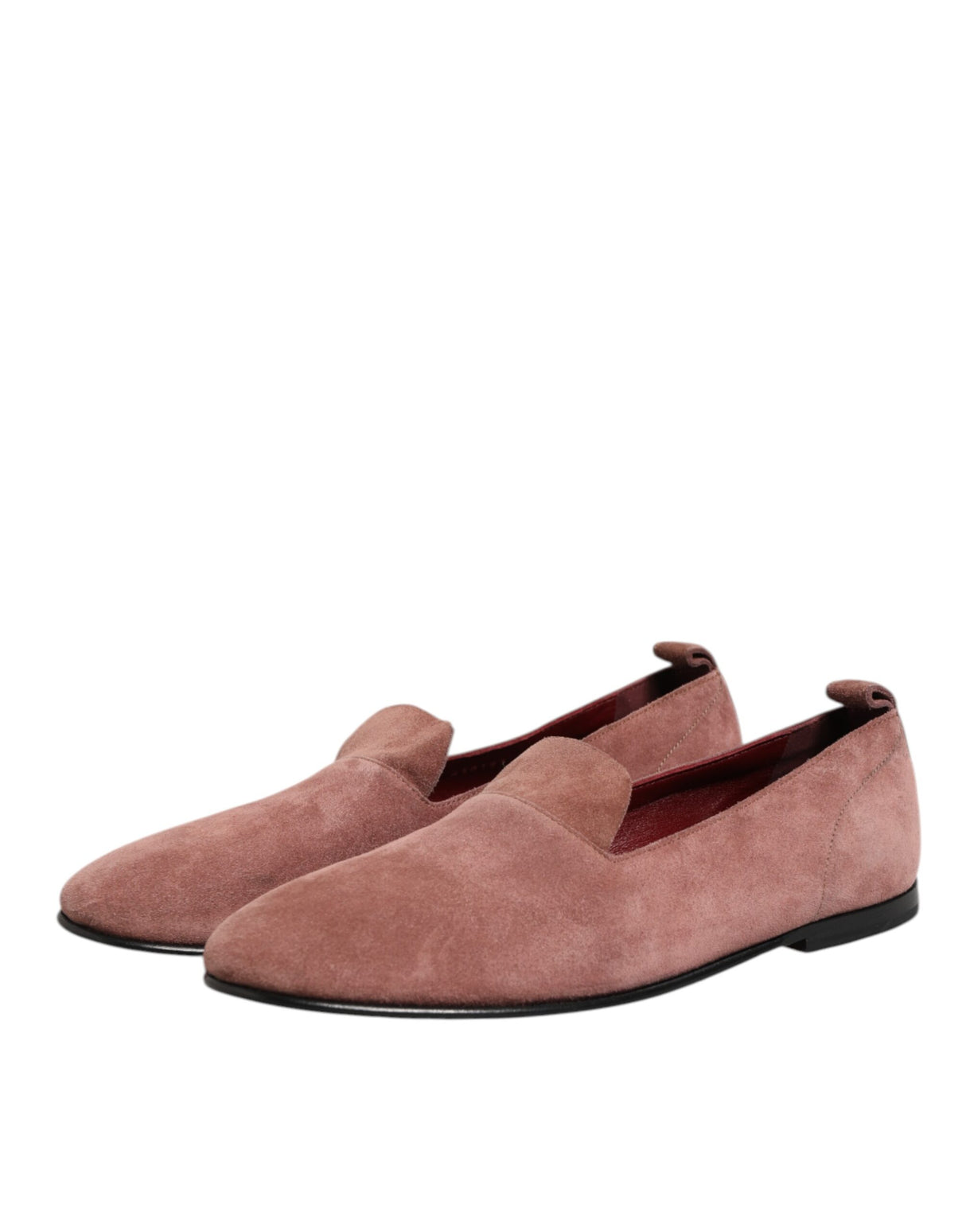 Dolce & Gabbana Pink Suede Loafers Formal Men Dress Shoes