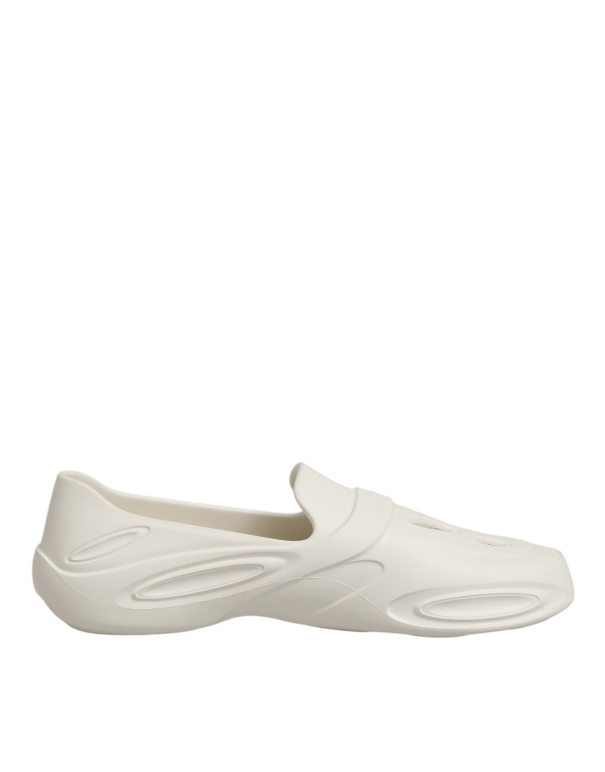 Dolce & Gabbana White Rubber Slides Low Top Sneakers Shoes