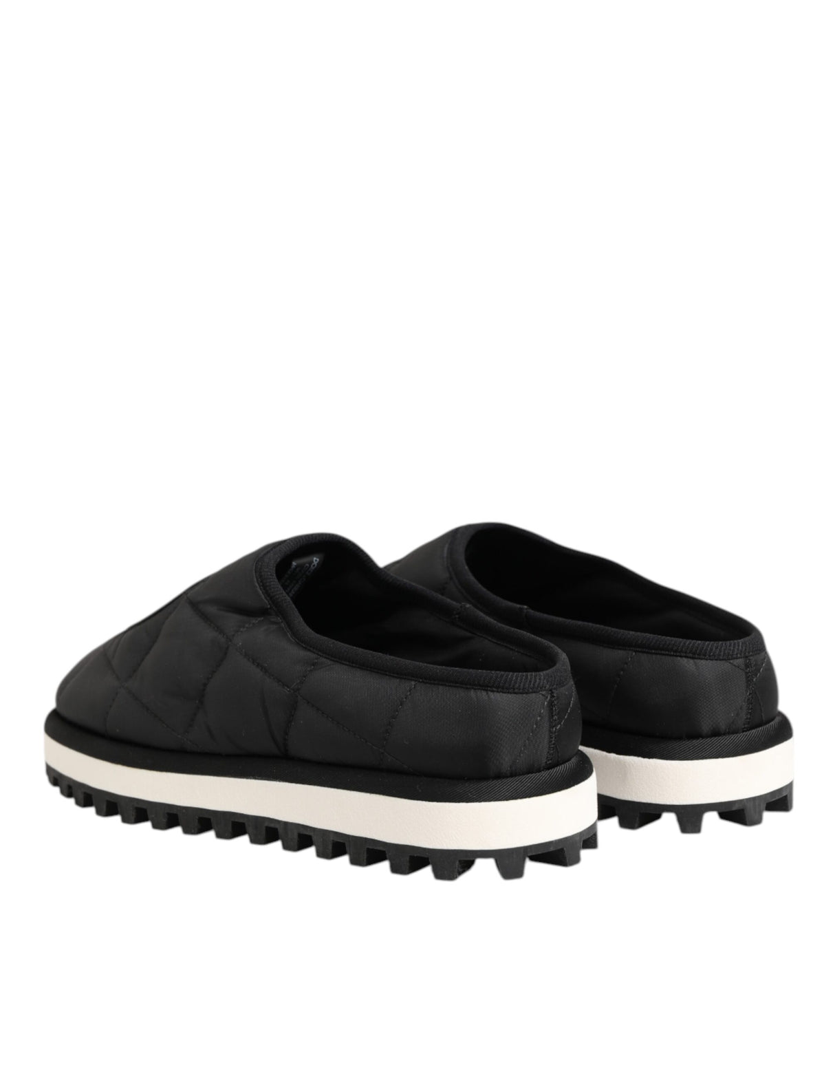 Dolce & Gabbana Black Nylon Low Top Slip On Sneaker Shoes