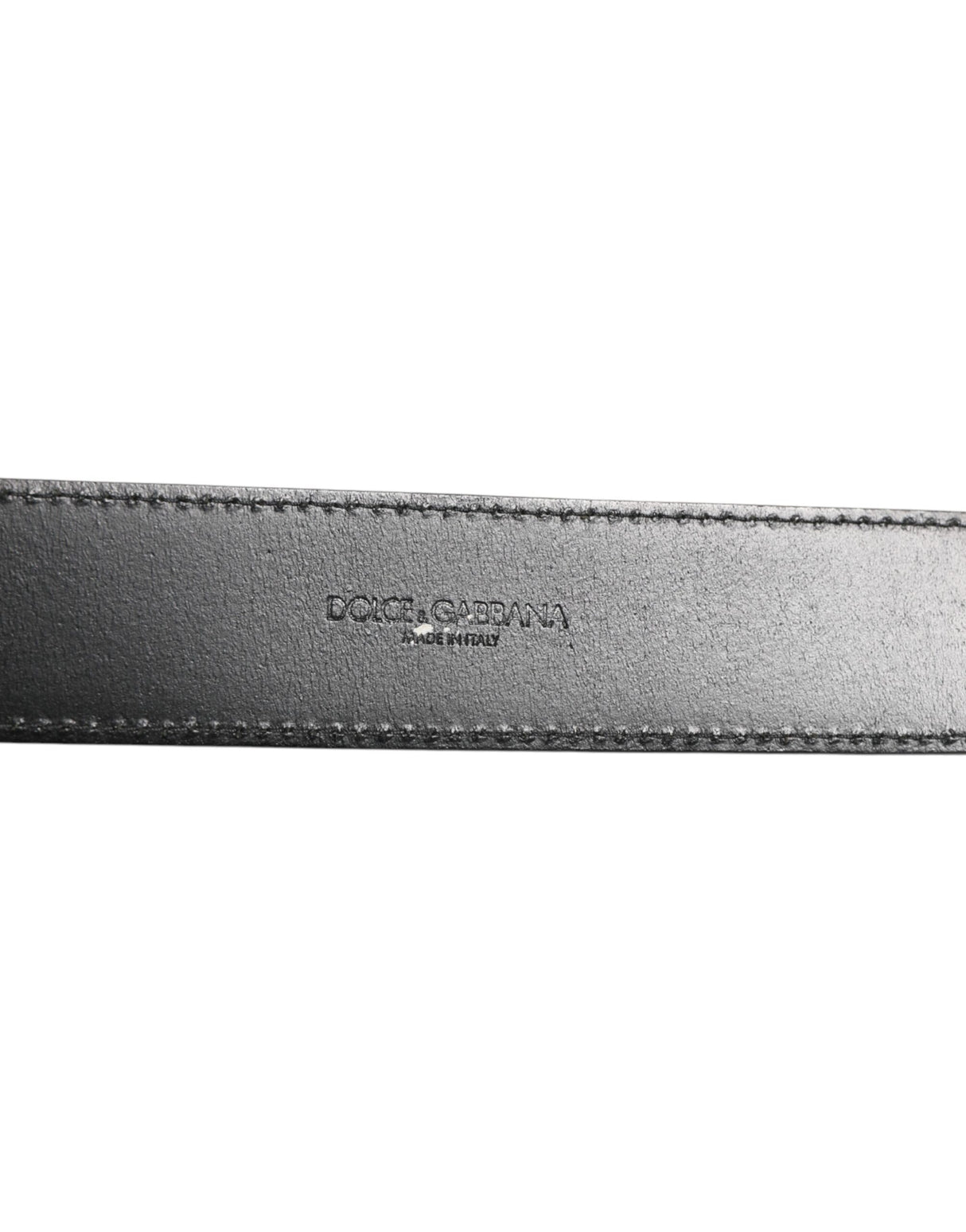 Dolce & Gabbana Black Leather Classic Metal Logo Buckle Belt