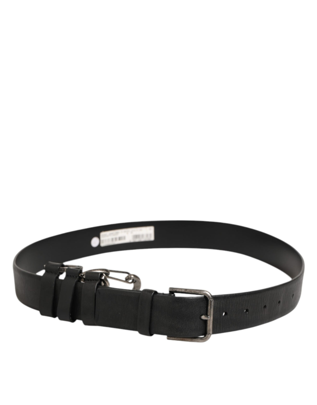 Dolce & Gabbana Black Key Ring Clip Attachments Buckle Belt