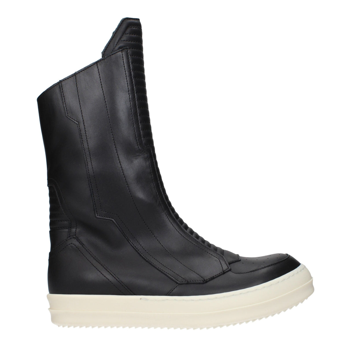 Rick Owens Black Leather Ankle Boots