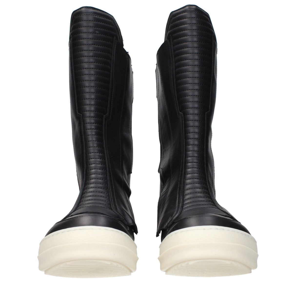 Rick Owens Black Leather Ankle Boots