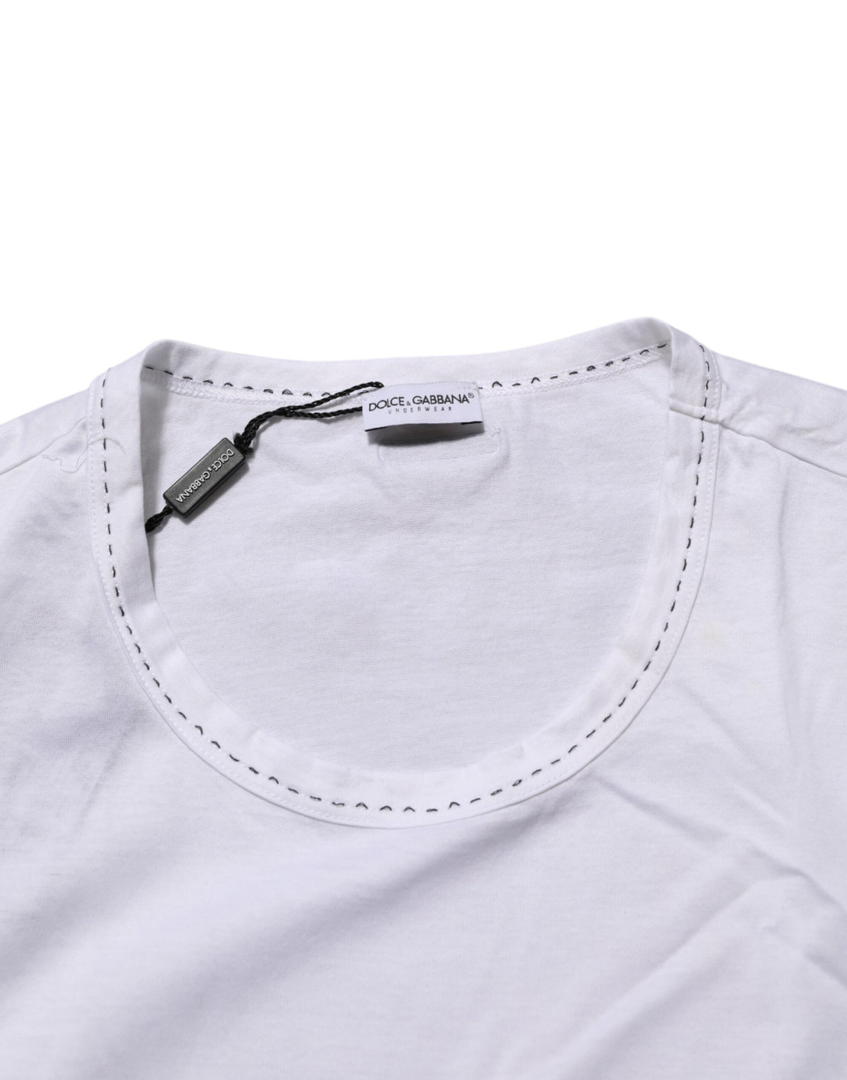 Dolce & Gabbana White Cotton Crew Neck Underwear Tee T-shirt