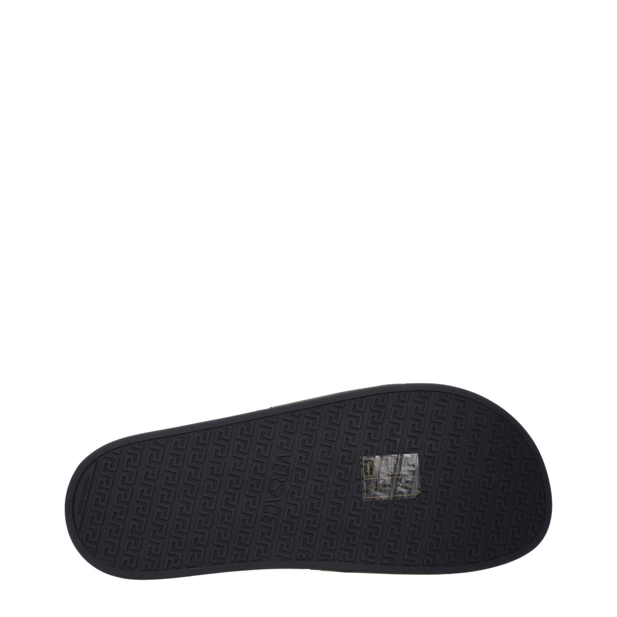 Versace Black Cotton Slippers Sandals