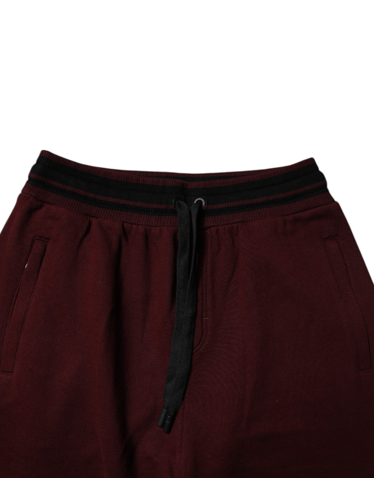 Dolce & Gabbana Maroon Cotton Men Jogger Sweatpants Pants