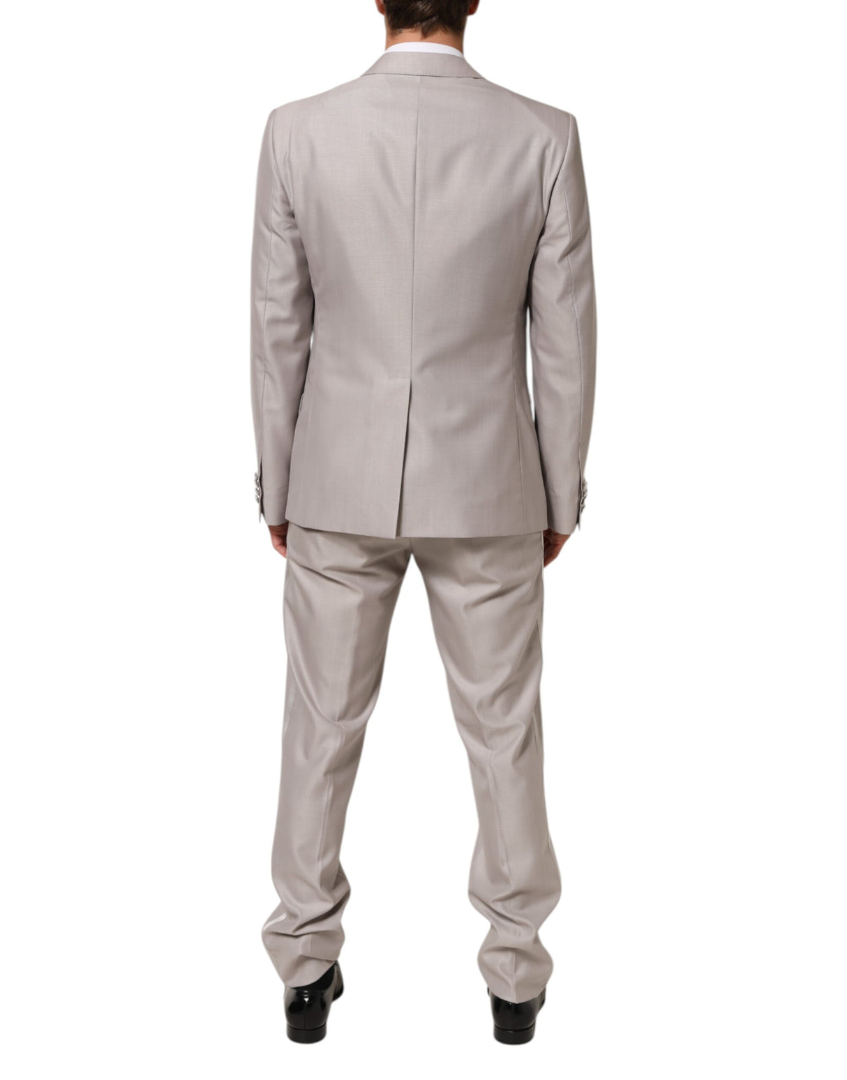 Dolce & Gabbana Light Gray Wool 2 Piece MARTINI Formal Suit